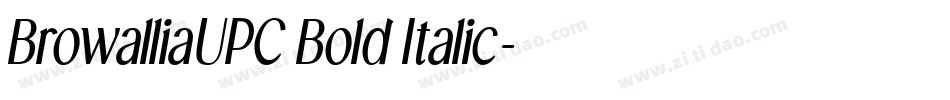 BrowalliaUPC Bold Italic字体转换